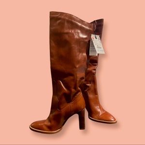 Zara Leather Boots - Blogger Favorite